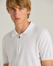 Pure Cotton Zippered Polo Shirt