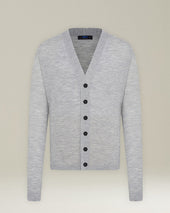 WOOL AND SILK BLEND CARDIGAN