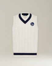 Knt Cotton Knit Sweater Vest Tennis Capsule Collection