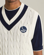 Knt Cotton Knit Sweater Vest Tennis Capsule Collection