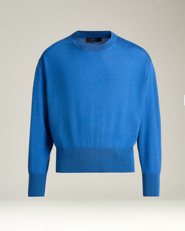 Extra Fine Virgin Wool And Silk Crew Neck Top