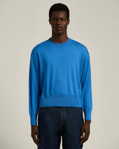 Extra Fine Virgin Wool And Silk Crew Neck Top