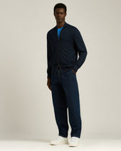 Stretch Viscose Jersey Zip Up Sweatshirt