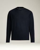 Crew Neck Long Sleeve Sweater In Extra Fine Virgin Wool