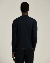 Crew Neck Long Sleeve Sweater In Extra Fine Virgin Wool