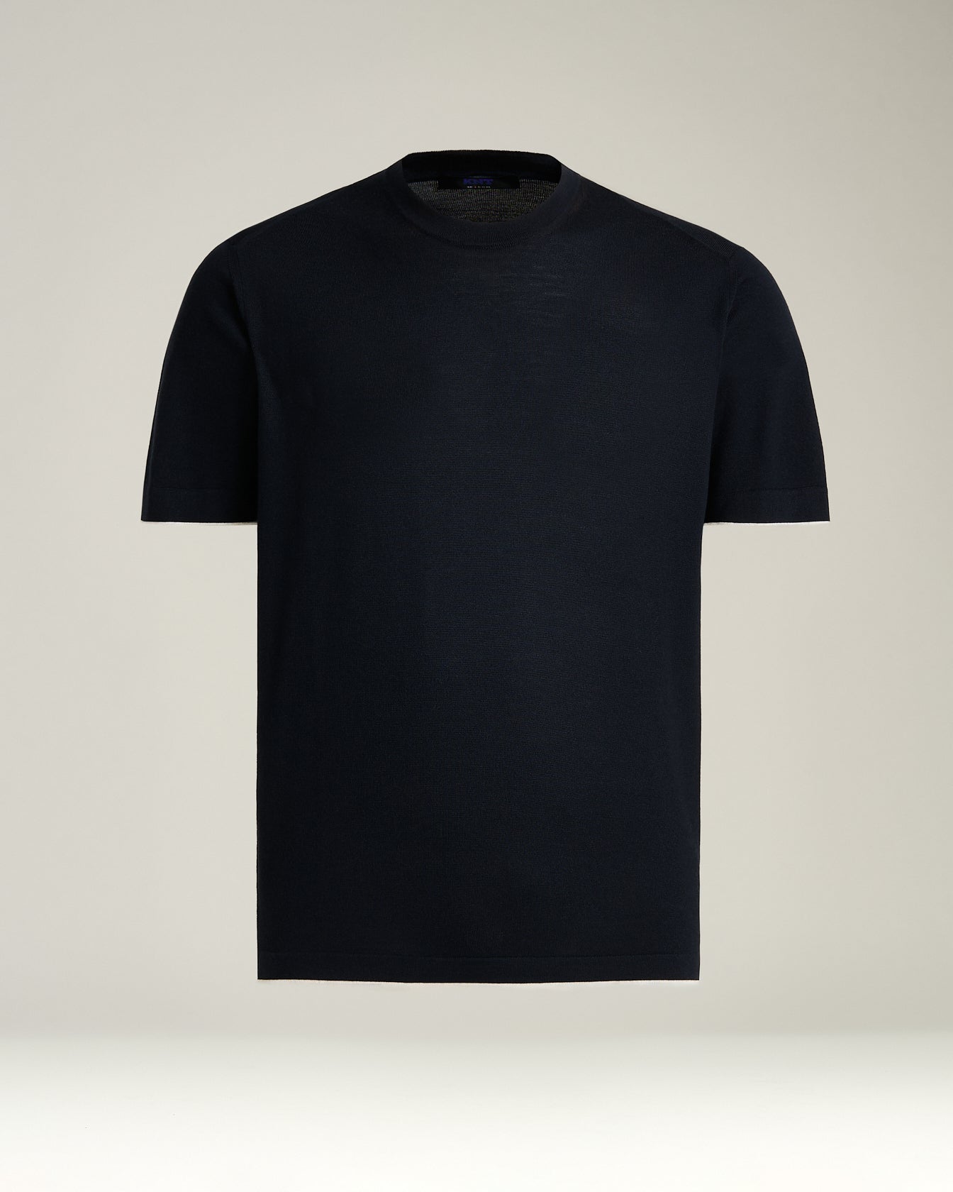 Crew Neck T Shirt In Extra Fine Virgin Wool