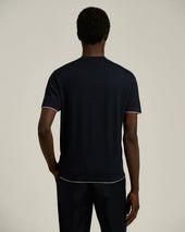 Crew Neck T Shirt In Extra Fine Virgin Wool