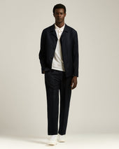 LONG SLEEVE POLO IN PURE VIRGIN WOOL WHITE
