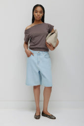Antifit Denim Shorts in Light Wash