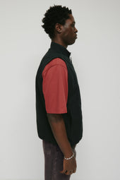 Men's Tefnut Stand Collar Vest in Black