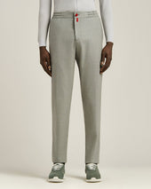 CARGO TROUSERS IN PURE VIRGIN WOOL GREY MELANGE