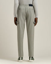 CARGO TROUSERS IN PURE VIRGIN WOOL GREY MELANGE