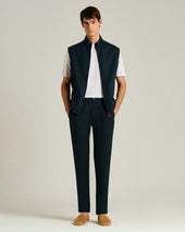 COMFORT LINEN TROUSERS NAVY BLUE