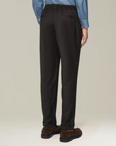 COTTON AND CASHMERE COMFORT TROUSERS