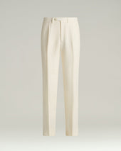 PURE LINEN TROUSERS IN WHITE