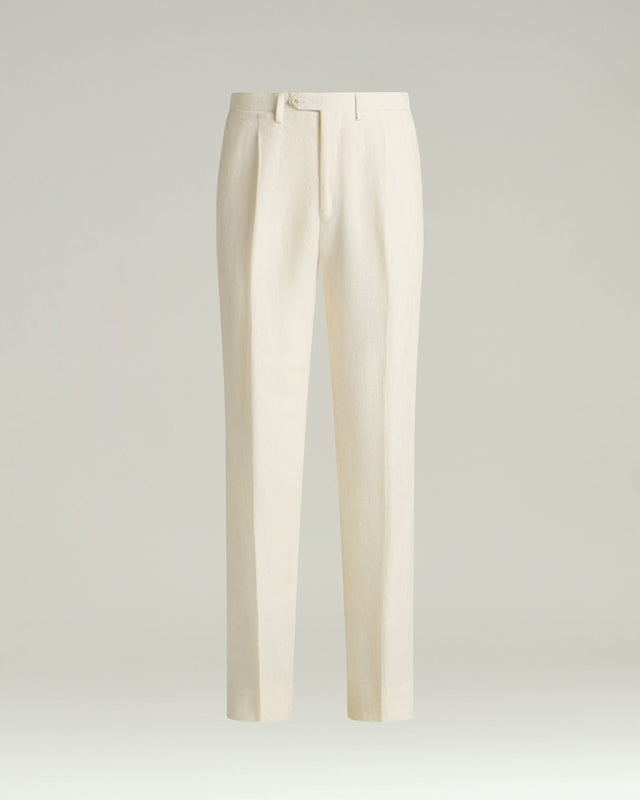 PURE LINEN TROUSERS IN WHITE