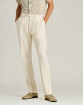 PURE LINEN TROUSERS IN WHITE