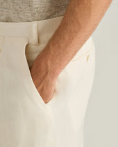 PURE LINEN TROUSERS IN WHITE