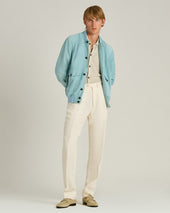 PURE LINEN TROUSERS IN WHITE