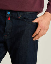 5-POCKET JEANS IN STRETCH COTTON DENIM DARK BLUE