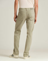 GREY STRETCH COTTON FIVE POCKET TROUSERS