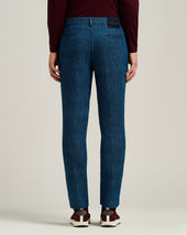 DENIM TROUSERS IN STRETCH COTTON