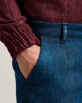 DENIM TROUSERS IN STRETCH COTTON