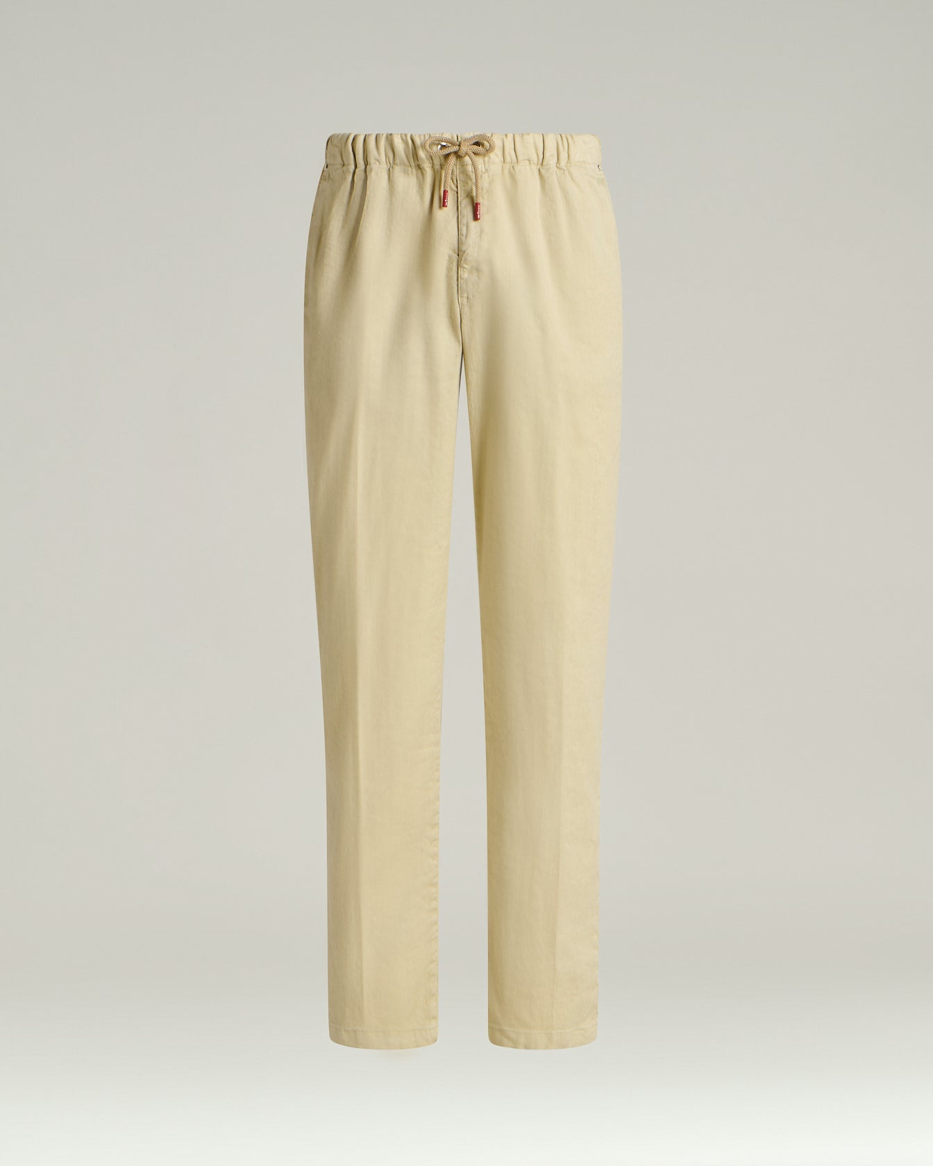 Linen And Cotton Blend Trousers In Beige