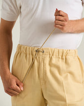 LINEN AND COTTON BLEND TROUSERS