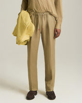 LINEN COMFORT-FIT PULL-ON TROUSERS