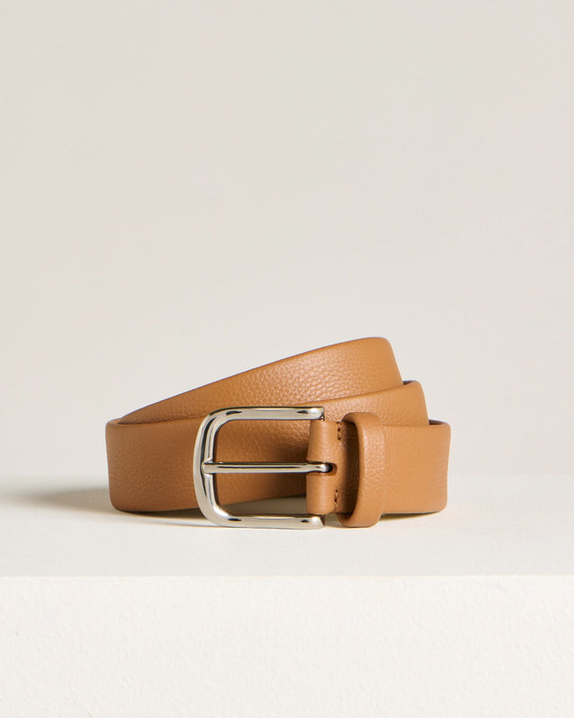 CALFSKIN BELT OCHRE YELLOW