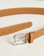 CALFSKIN BELT OCHRE YELLOW