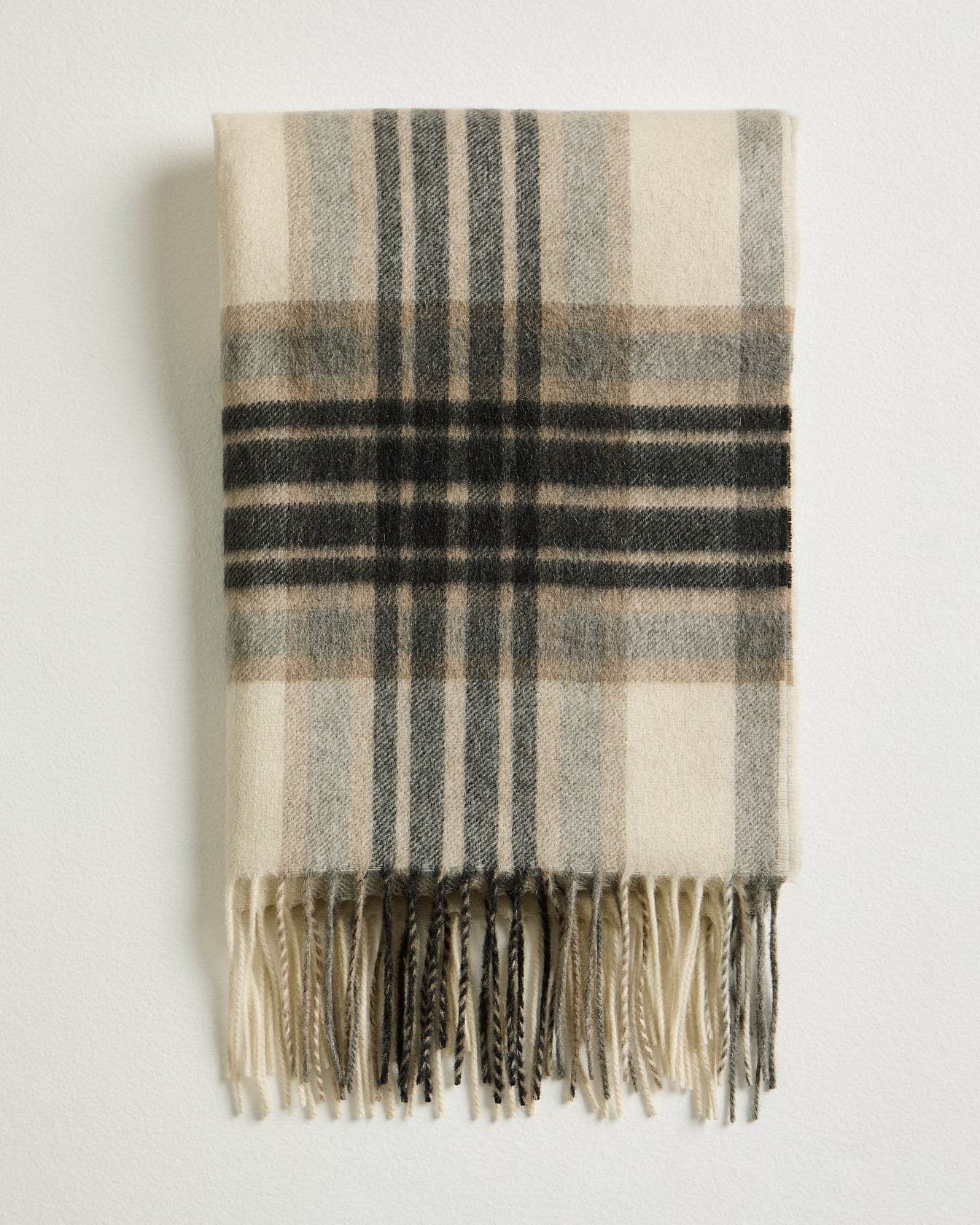 Plaid Scarf In Pure Cashmere