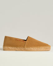 SUEDE ESPADRILLES COGNAC CALFSKIN