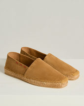 SUEDE ESPADRILLES COGNAC CALFSKIN