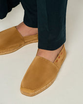 SUEDE ESPADRILLES COGNAC CALFSKIN