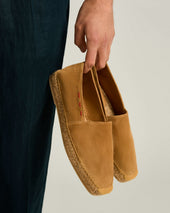 SUEDE ESPADRILLES COGNAC CALFSKIN