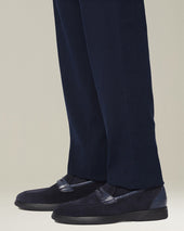 Leather Loafer With Crocodile Leather Inserts