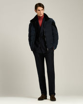 BROWN SUEDE CALFSKIN LOAFERS WITH CROCODILE INSERTS