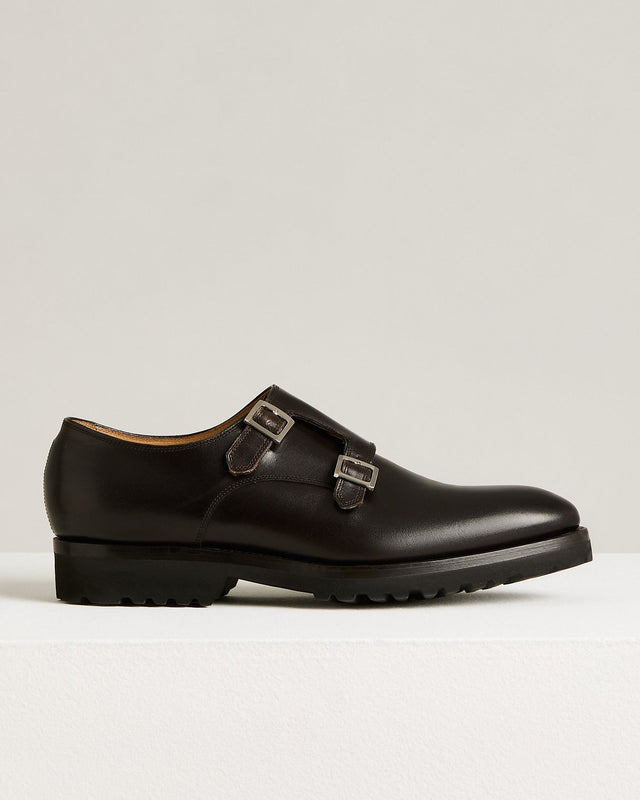Coffee New Boston Calfskin Derby Shoes