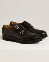 Coffee New Boston Calfskin Derby Shoes