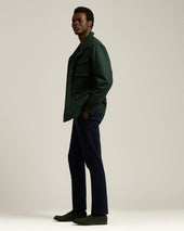 Loafers In Dark Green Suede Calfskin