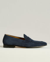 SUEDE LOAFERS OCEAN BLUE CALFSKIN