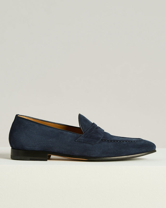 SUEDE LOAFERS OCEAN BLUE CALFSKIN