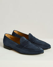 SUEDE LOAFERS OCEAN BLUE CALFSKIN