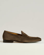 SUEDE LOAFERS DARK BROWN CALFSKIN