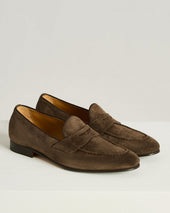 SUEDE LOAFERS DARK BROWN CALFSKIN