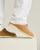 Suede Calfskin Derby Shoe With Rubber Sole In Calfskin