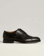 LEATHER LACE-UP SHOE BLACK CALFSKIN