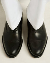 LEATHER LACE-UP SHOE BLACK CALFSKIN